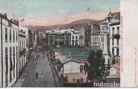 Postales: CANARIAS ESCRITA MISA CAMPA&Ntilde;A SANTA CRUZ DE TENERIFE 1909
