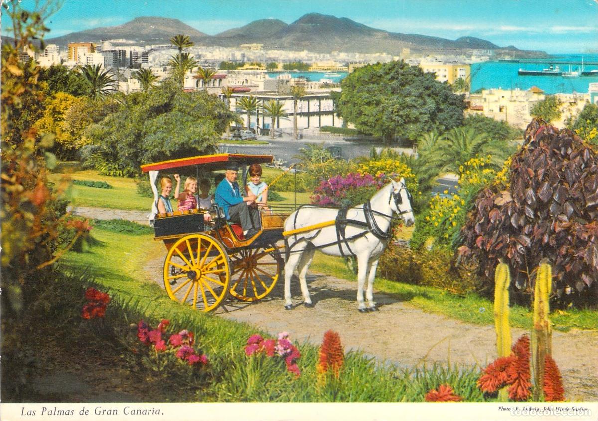 Postales: Postal Las Palmas de Gran Canaria - Tartana y Paisaje de la Ciudad