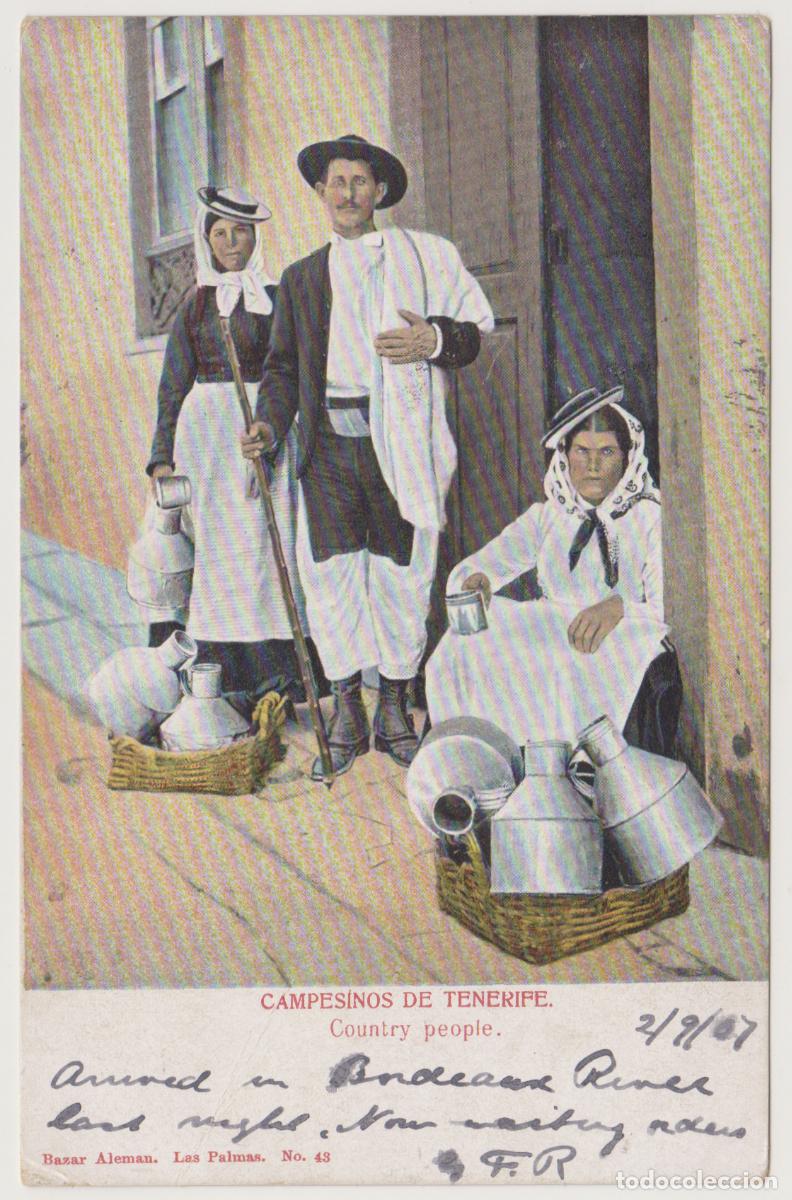 Postales: TARJETA POSTAL - CAMPESINOS DE TENERIFE - COUNTRY PEOPLE - N&ordm; 48 - BAZAR ALEMAN