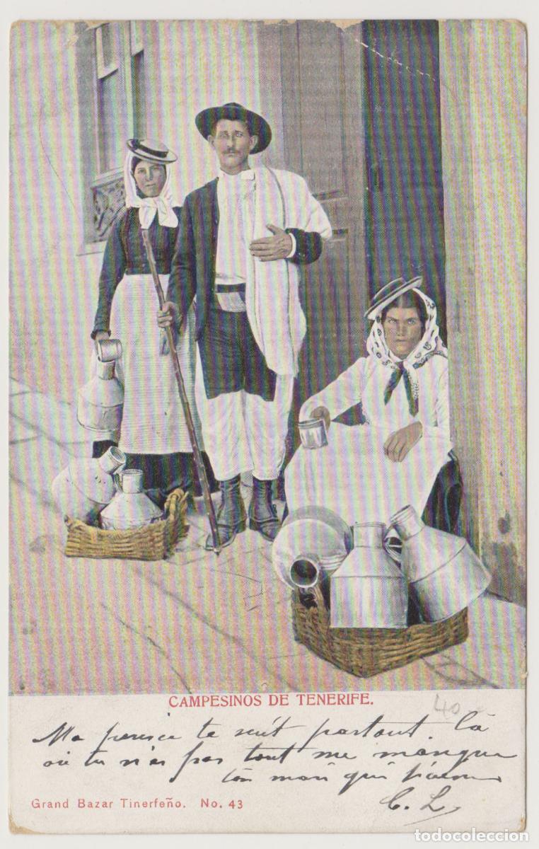 Postales: TARJETA POSTAL - CAMPESINOS DE TENERIFE - N&ordm; 43 - GRAND BAZAR TINERFE&Ntilde;O