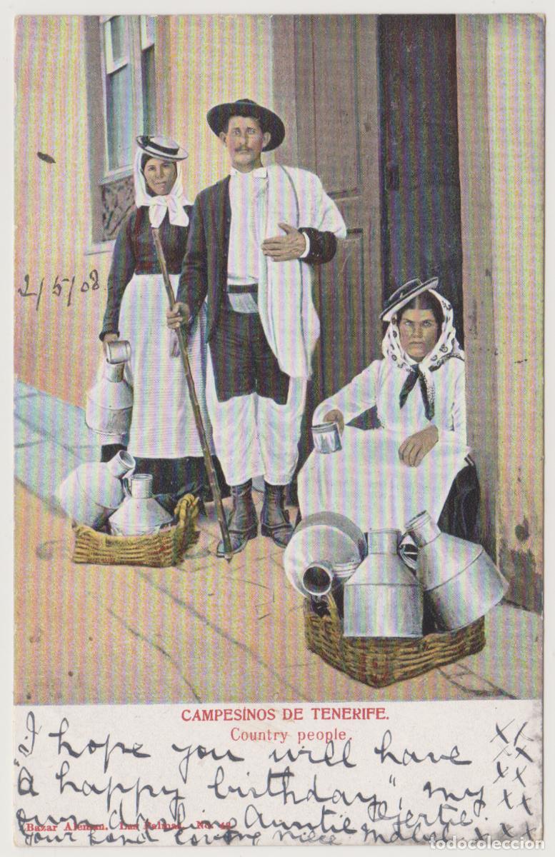 Postales: TARJETA POSTAL - CAMPESINOS DE TENERIFE - COUNTRY PEOPLE - N&ordm; 48 - BAZAR ALEMAN