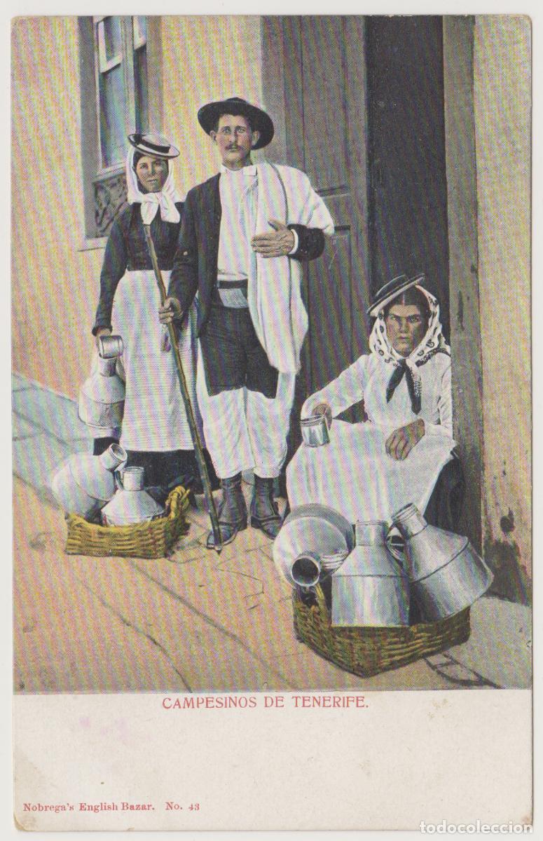 Postales: TARJETA POSTAL - CAMPESINOS DE TENERIFE - N&ordm; 43 - NOBREGA'S ENGLISH BAZAR