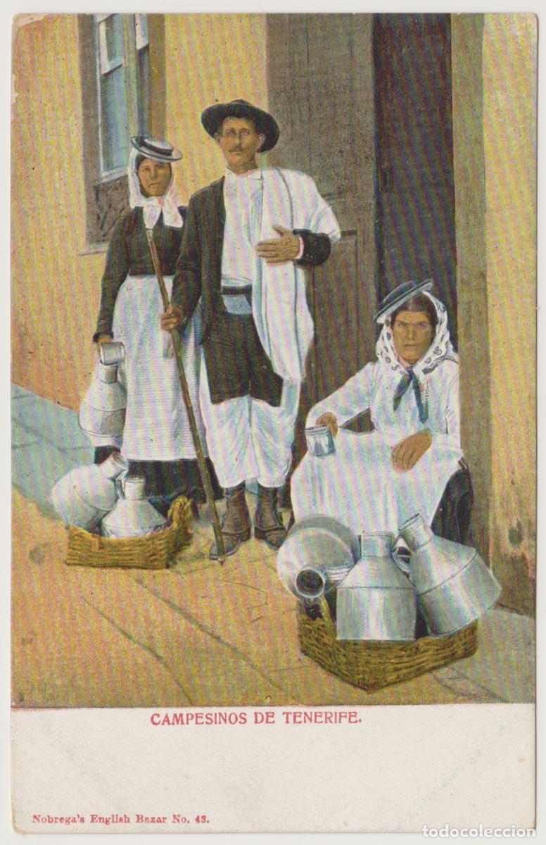 Postales: TARJETA POSTAL - CAMPESINOS DE TENERIFE - N&ordm; 43 - NOBREGA'S ENGLISH BAZAR