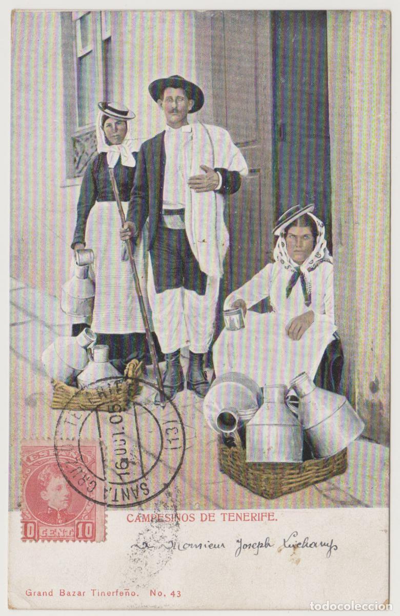 Postales: TARJETA POSTAL - CAMPESINOS DE TENERIFE - N&ordm; 43 - GRAND BAZAR TINERFE&Ntilde;O
