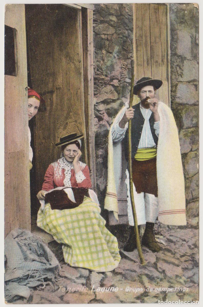 Postales: TARJETA POSTAL - TENERIFE - LAGUNA - GRUPO DE CAMPESINOS - NOBREGA'S ENGLISH BAZAR