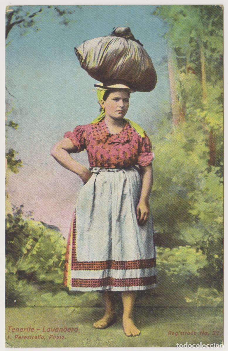 Postales: TARJETA POSTAL - TENERIFE - LAVANDERA - N&ordm; 29 - J. PERESTRELLO