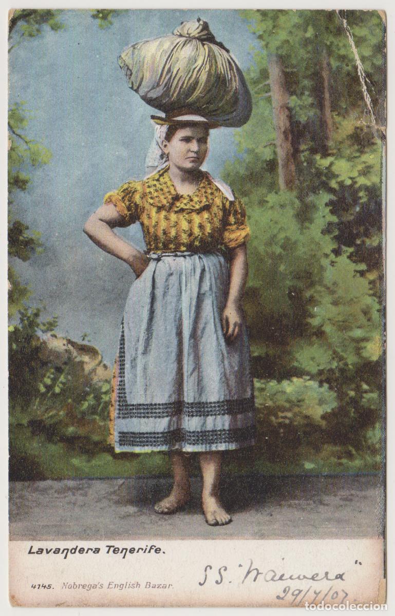 Postales: TARJETA POSTAL - TENERIFE - LAVANDERA - NOBREGA'S ENGLISH BAZAR
