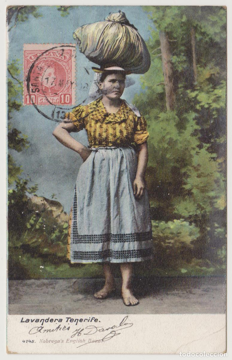 Postales: TARJETA POSTAL - TENERIFE - LAVANDERA - NOBREGA'S ENGLISH BAZAR