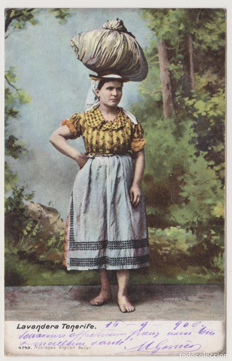 Postales: TARJETA POSTAL - TENERIFE - LAVANDERA - NOBREGA'S ENGLISH BAZAR