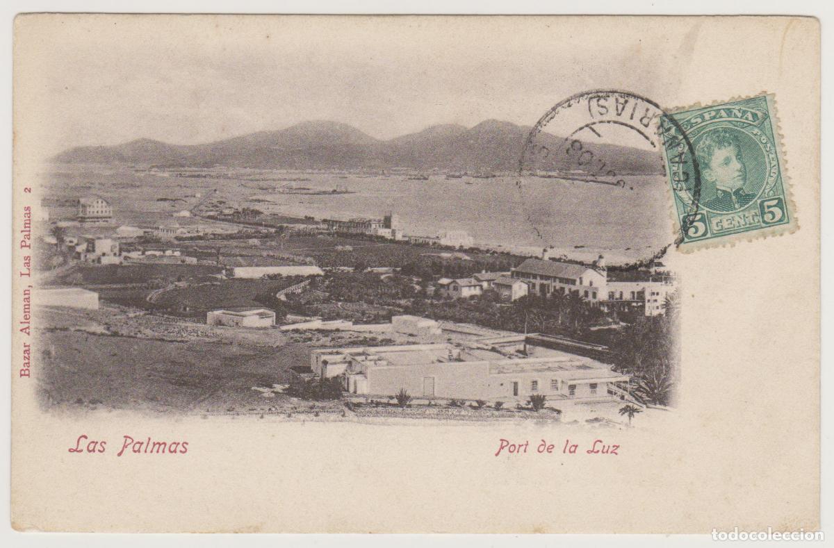 Postales: TARJETA POSTAL - LAS PALMAS - PORT DE LA LUZ - BAZAR ALEMAN