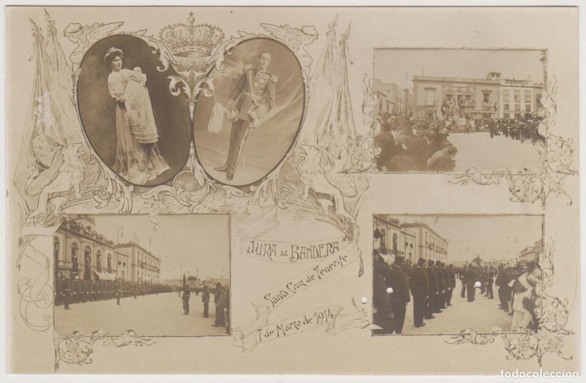 Postales: TARJETA POSTAL - SANTA CRUZ DE TENERIFE - JURA DE BANDERA - 7 DE MARZO DE 1914