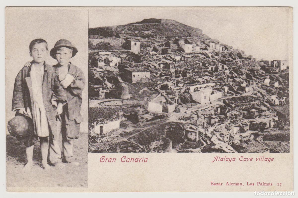 Postales: TARJETA POSTAL - GRAN CANARIA - ATALAYA CAVE VILLAGE - BAZAR ALEMAN