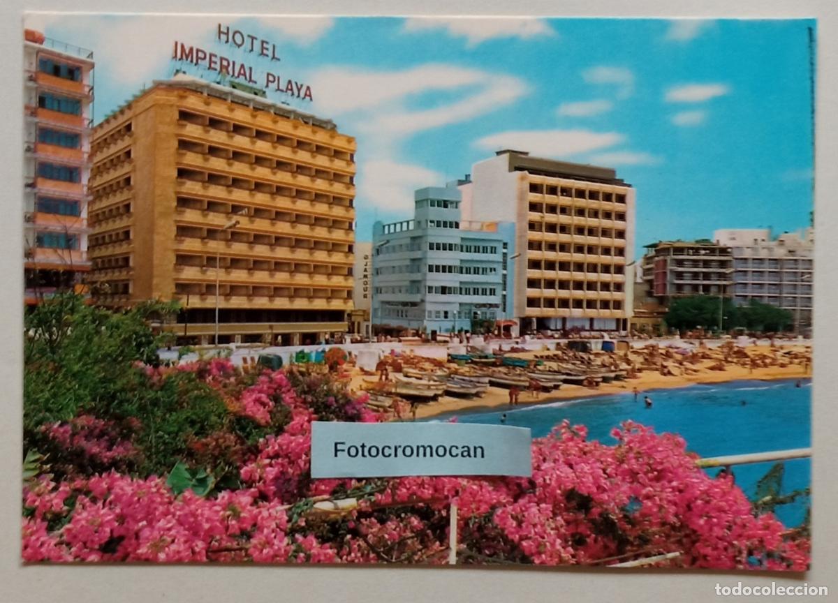 Postales: LAS PALMAS. VISTA PARCIAL DE LAS CANTERAS E INSTALACIONES HOTELERAS. GLOBAL TRADERS. N&ordm; 1022