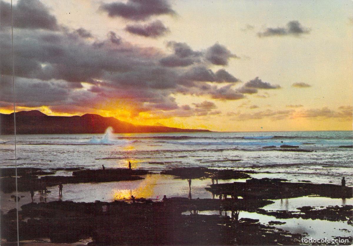 Postales: Postal de Gran Canaria, Puesta de Sol en Playa de las Canteras