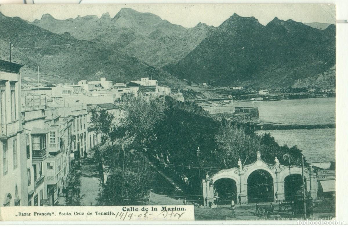 Postales: SANTA CRUZ TENERIFE. CALLE DE LA MARINA. CIRCULADA EN 1905.