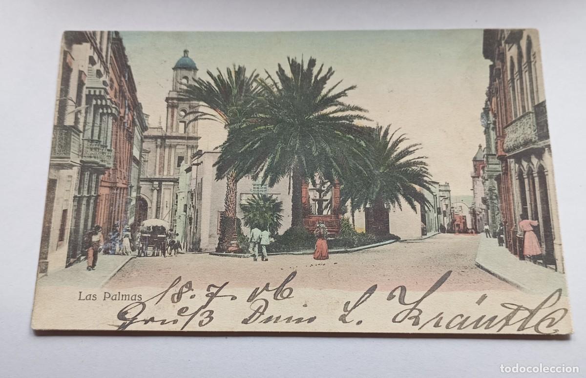 Postales: Historia Postal Las Palmas Canarias Leubuscher ver dorso, mar&iacute;tima