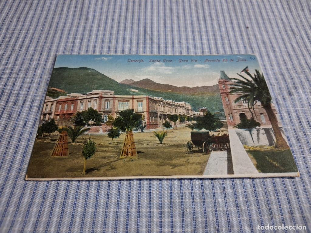 Postales: Postal antigua Canarias. Tenerife. Santa curz. Gran V&iacute;a &ndash; Avenida 25 de Julio.