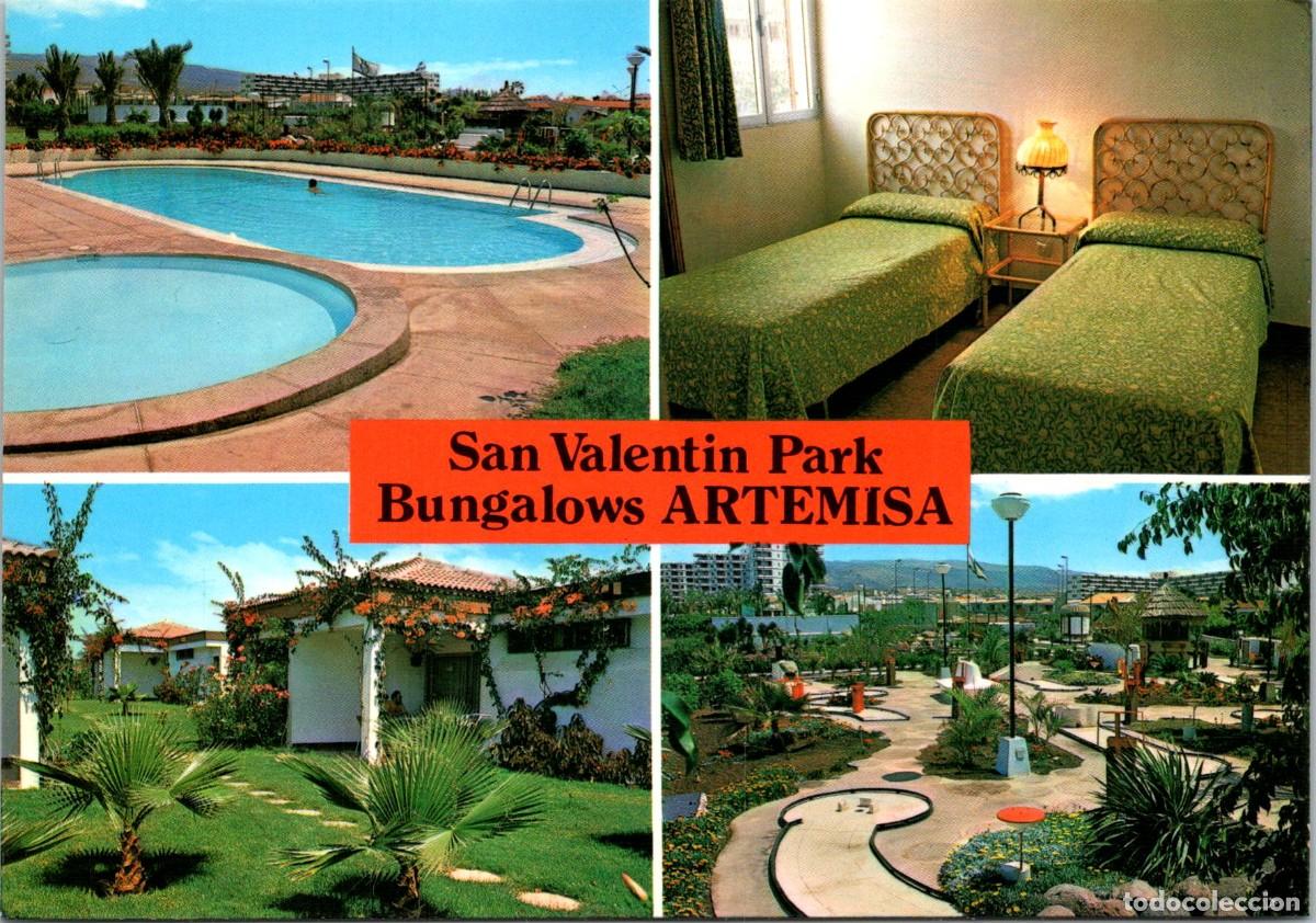 Postales: Playa del Ingl&eacute;s (Gran Canaria) - Bungalows Artemisa - Ex. Cabrera - DL. B. 1663-XXII - Mini Golf