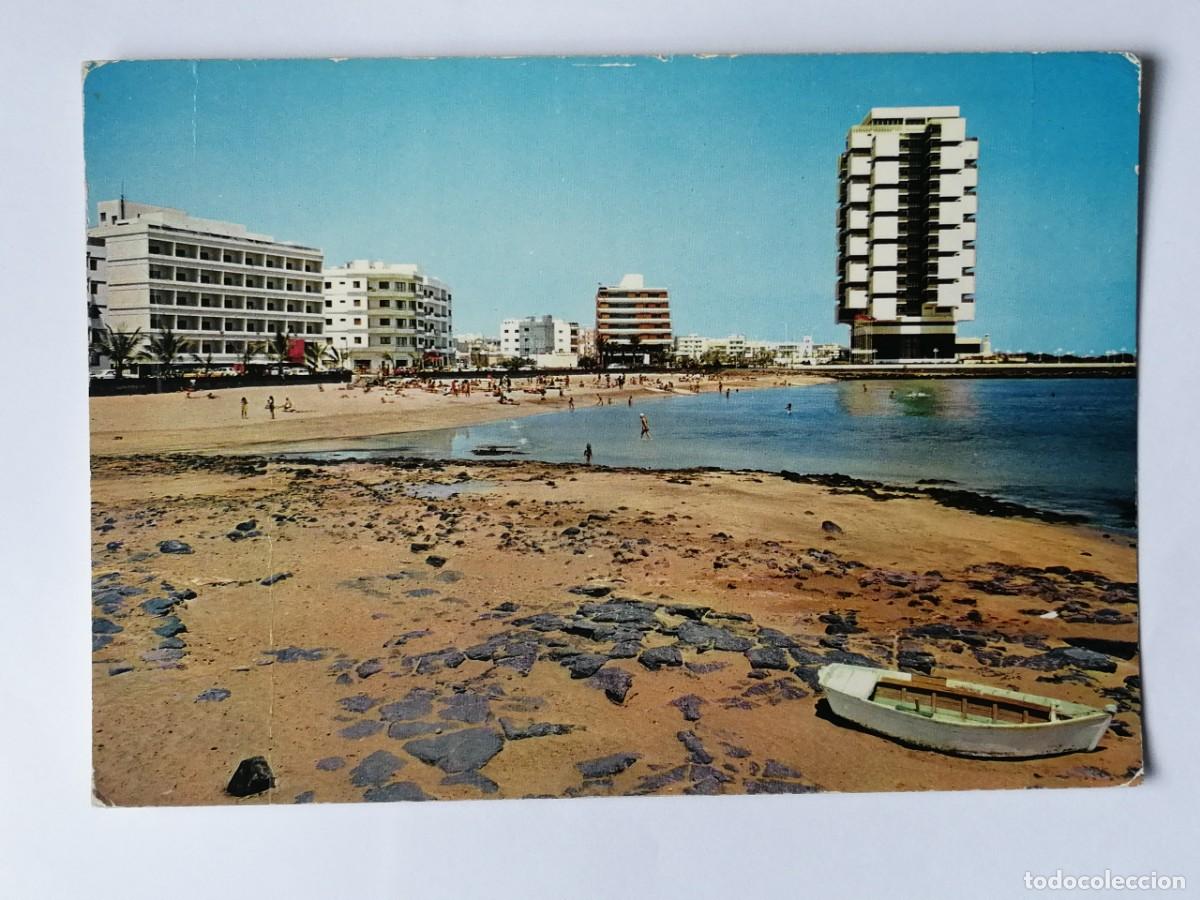 Postales: POSTAL 18599 SIN USO (ARRUGAS)-GASTEIZ 5131 LANZAROTE ARRECIFE CANARIAS PLAYA BARCOS