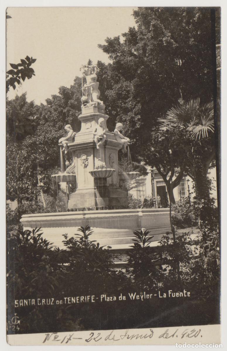 Postales: TARJETA POSTAL - SANTA CRUZ DE TENERIFE - PLAZA DE WEYLER - LA FUENTE - N&ordm; 24 - JG