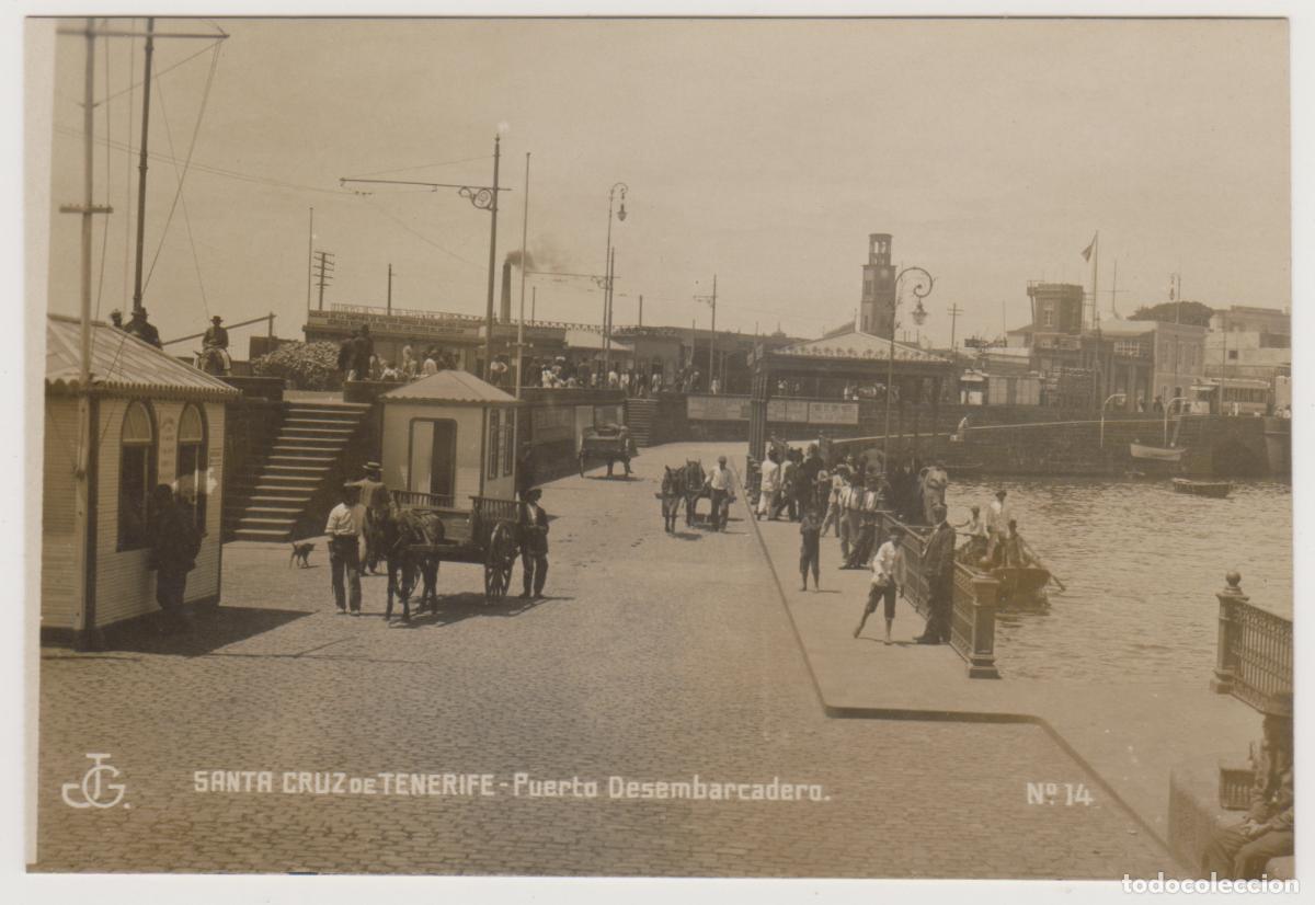 Postales: TARJETA POSTAL - SANTA CRUZ DE TENERIFE - PUERTO DESEMBARCADERO - N&ordm; 14 - JG