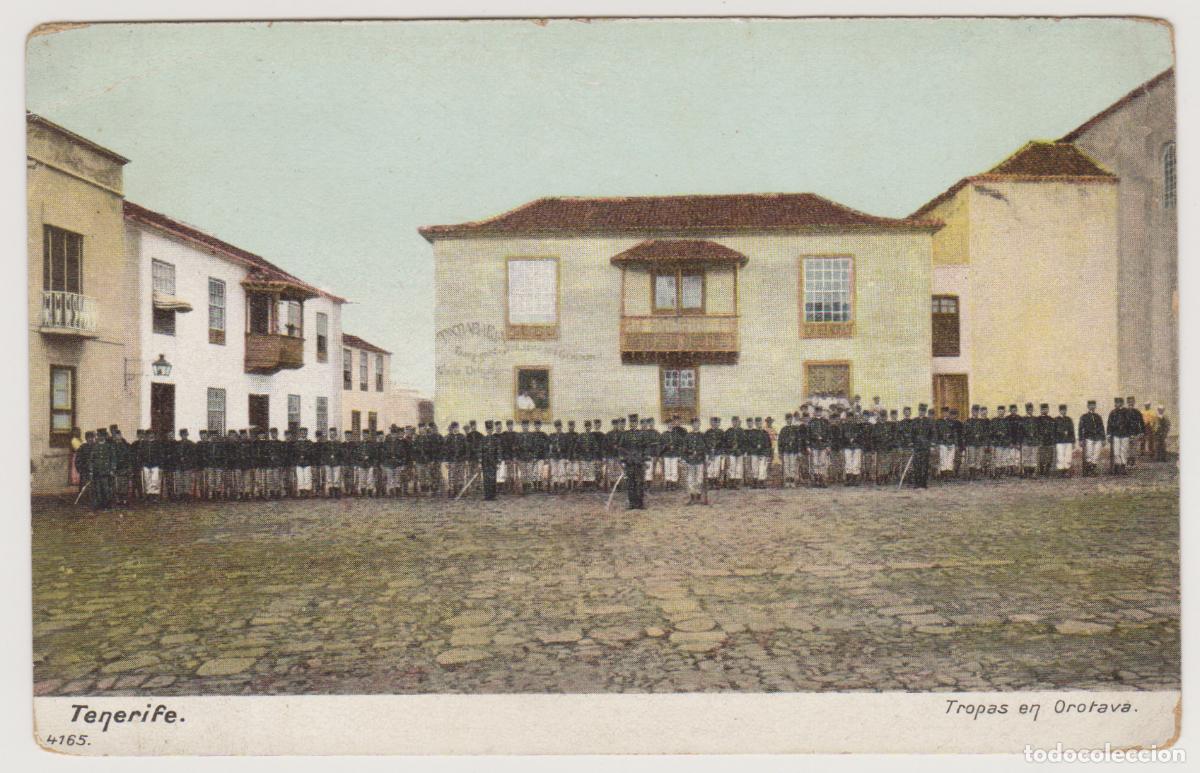 Postales: TARJETA POSTAL - TENERIFE - TROPAS EN OROTAVA