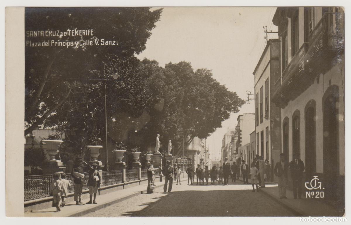 Postales: TARJETA POSTAL - SANTA CRUZ DE TENERIFE - PLAZA DEL PRINCIPE Y CALLE V. SANZ - N&ordm; 20 - JG