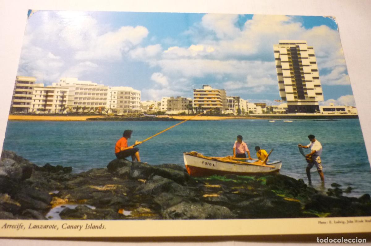 Postales: postal arrecife lanzarote pescadores playa reducto