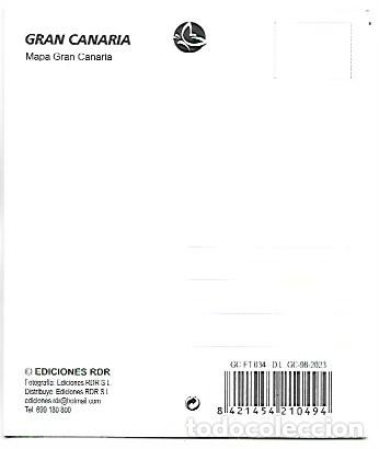 Postales: MAPA DE GRAN CANARIA.- GRAN CANARIA - Foto 2