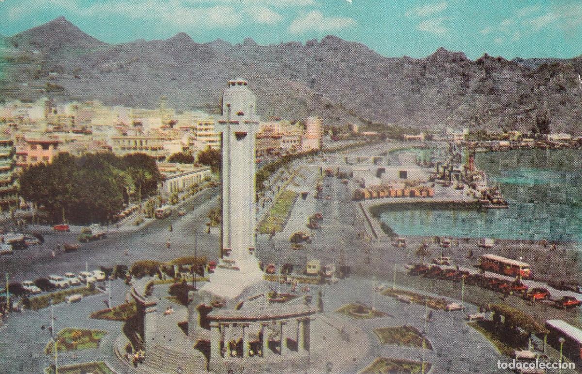 Postales: SANTA CRUZ DE TENERIFE PLAZA DE ESPA&Ntilde;A Y AVENIDA ANAGA
