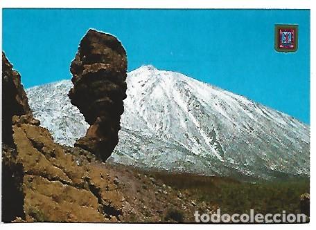 Postales: EL TEIDE DESDE EL MIRADOR DE UCANCA, &rdquo;ROQUE CINCHADO&rdquo; EN PRIMER PLANO.- TENERIFE