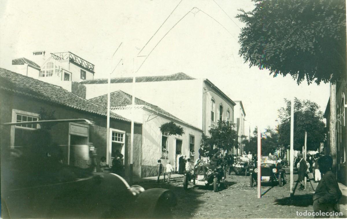 Postales: ARGUAL. LA PALMA. ESCRITA EN 1924. DESFILE COCHES. FAMILIA SOTOMAYOR. FOTOGR&Aacute;FICA. PIEZA &Uacute;NICA.