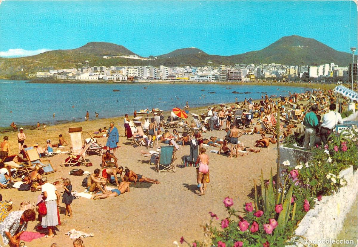 Postales: Tarjeta Postal Playa de las Canteras Las Palmas de Gran Canaria