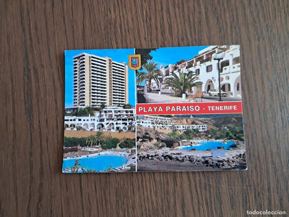 Postales: postal de Espa&ntilde;a, diferentes vistas, Playa Paraiso n&ordm; 264, Adeje, Tenerife. escrita.