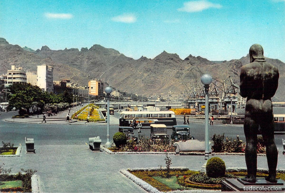 Postales: Postal de la Plaza de Espa&ntilde;a en Santa Cruz de Tenerife