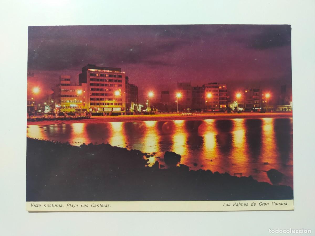 Postales: Tarjeta Postal. LAS PALMAS: Playa Las Canteras, vista noctura - Edic: Sosanla - Escrita