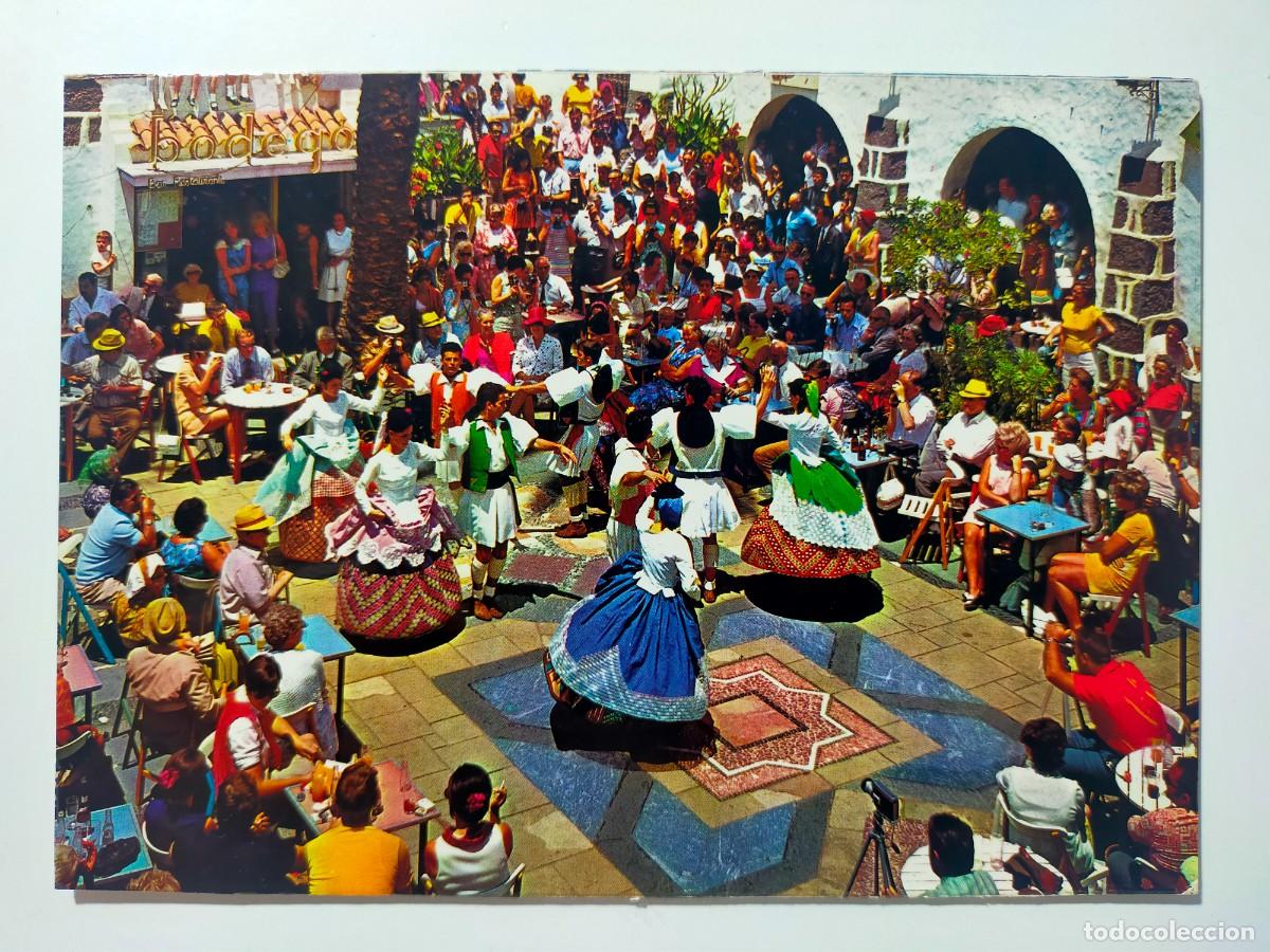 Postales: Tarjeta Postal LAS PALMAS DE GRAN CANARIAS: Baile t&iacute;pico en el Pueblo Canario - Edit: Global Traders