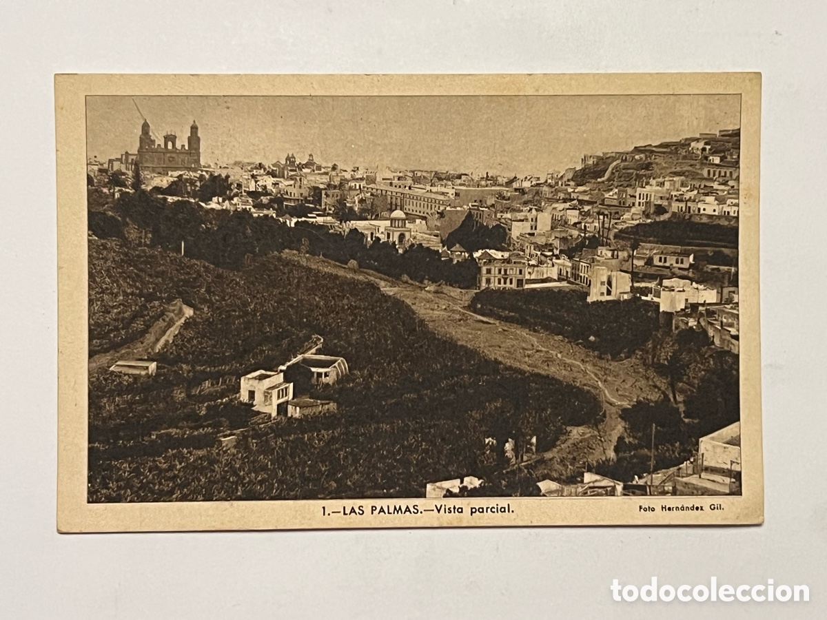 Postales: LAS PALMAS. Postal No.1, Vista Parcial.. Foto Hernandez Gil (h.1930?) S/C