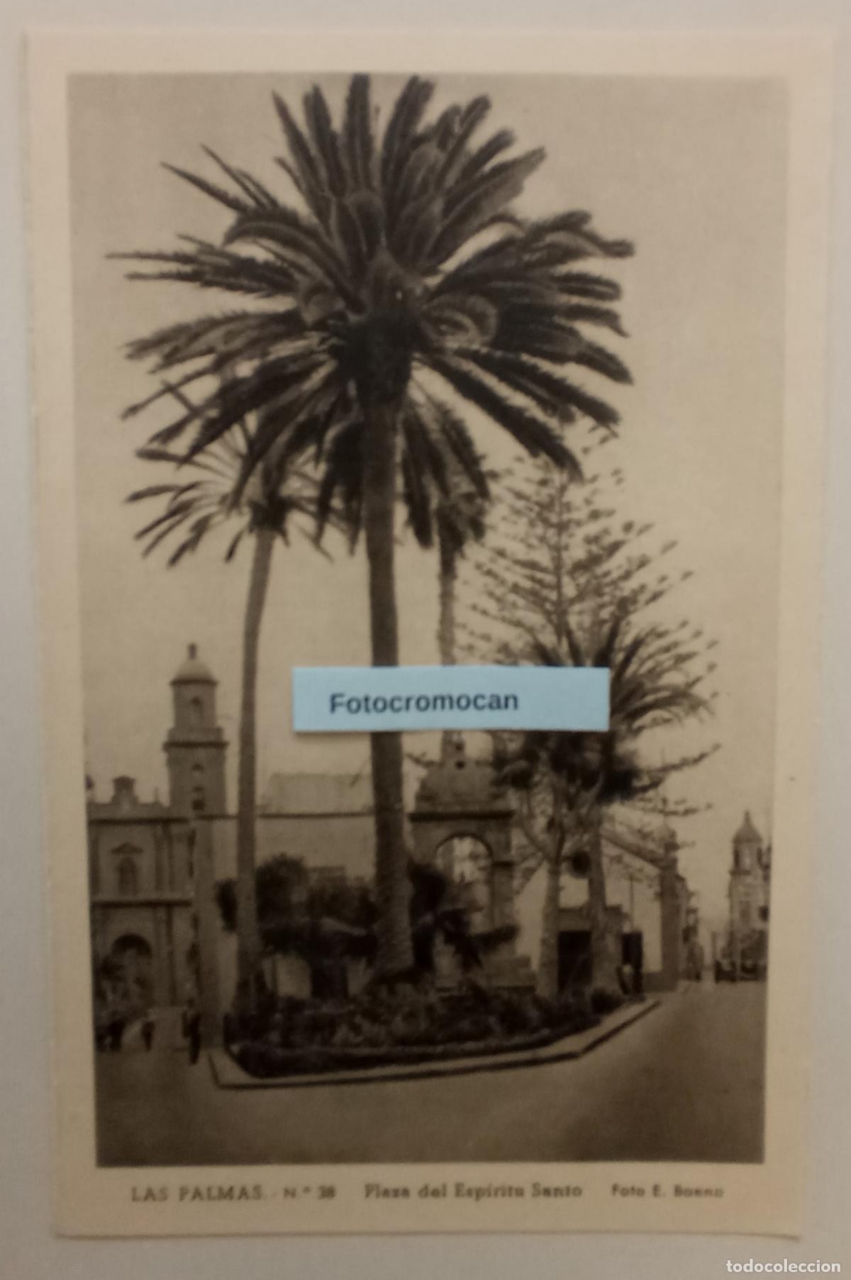 Postales: LAS PALMAS. PLAZA DEL ESP&Iacute;RITU SANTO. FOTO. E. BAENA. ED. VDA. DE RAFAEL ROMERO. N&ordm;38