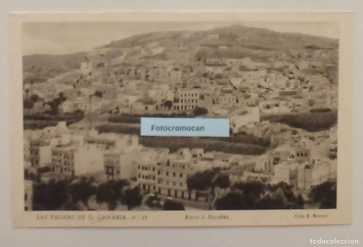 Postales: LAS PALMAS. RISCO S. NICOL&Aacute;S. FOTO E. BAENA. ED. VDA. DE RAFAEL ROMERO. N&ordm;23