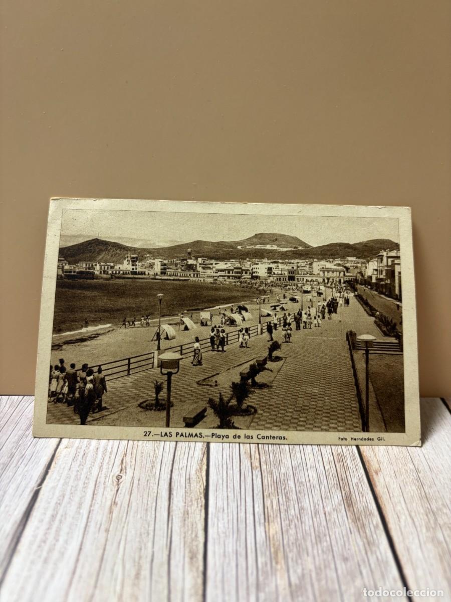Postales: TARJETA POSTAL. LAS PALMAS. 27.- PLAYA DE LAS CANTERAS. FOTO HERNANDEZ GIL
