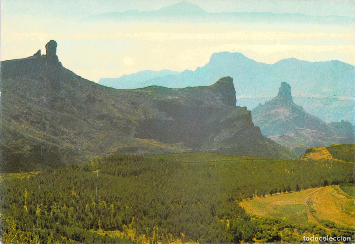 Postcards: Postal de Gran Canaria - El Roque Nublo y el Teide al fondo