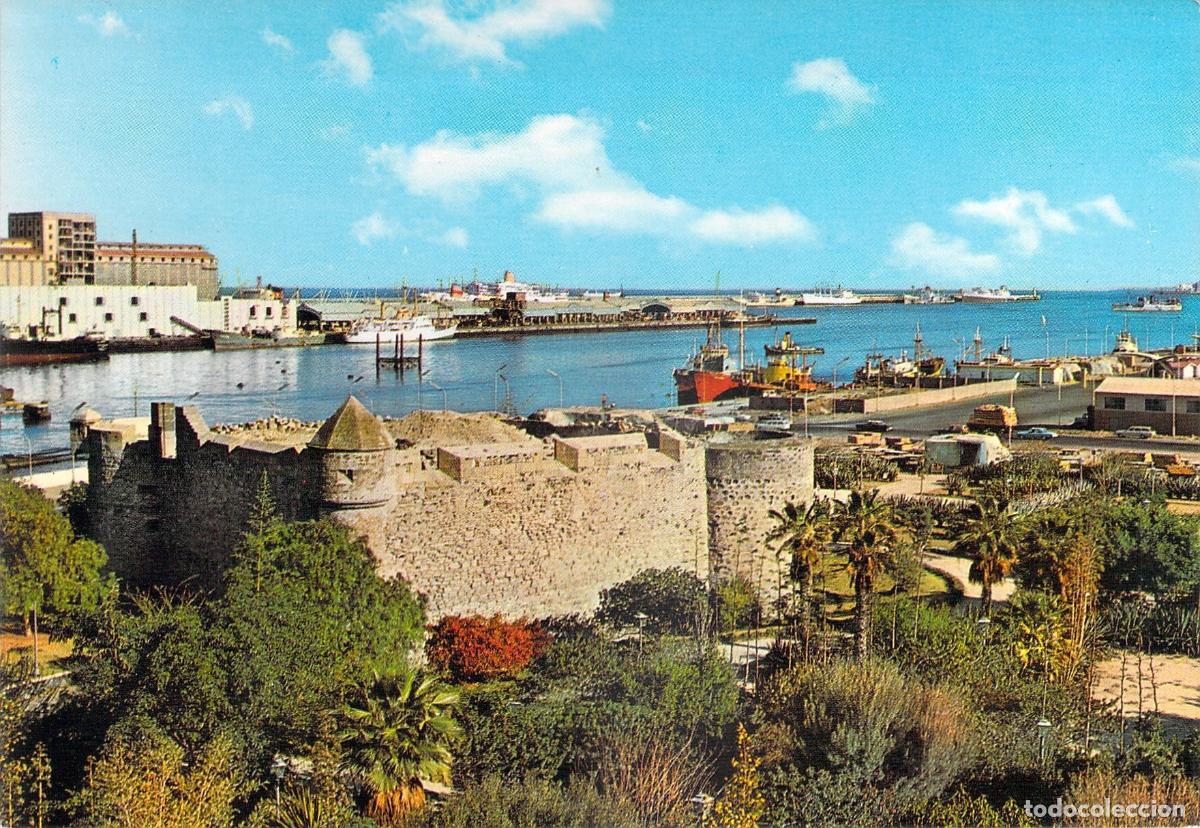 Postales: Postal Castillo de La Luz y Puerto de La Luz, Gran Canaria