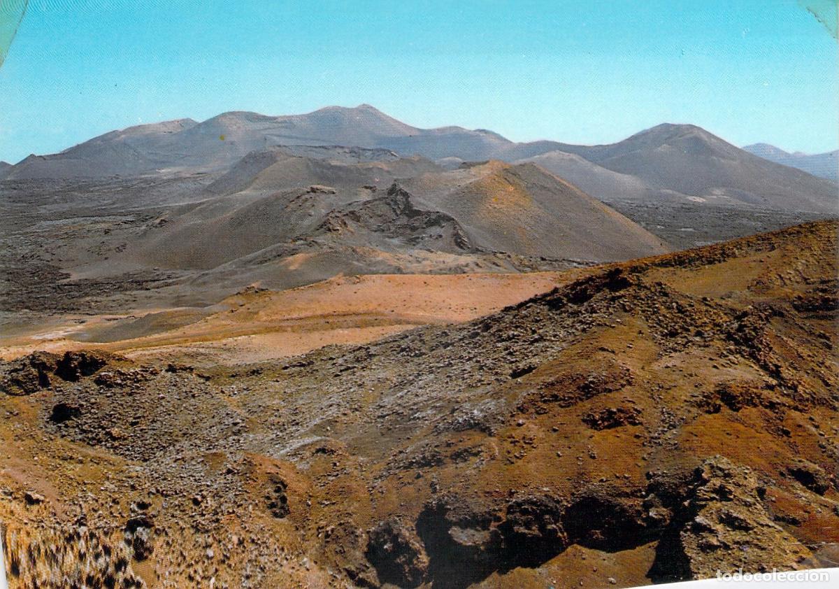 Postales: Postal de las Monta&ntilde;as del Fuego en Lanzarote, Canarias