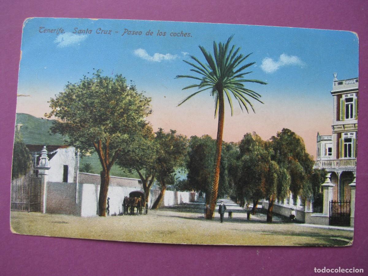Postales: POSTAL DE SANTA CRUZ. TENERIFE. PASEO DE LOS COCHES. NOBREGA'S ENGLISH BAZAR 8870. ESCRITA