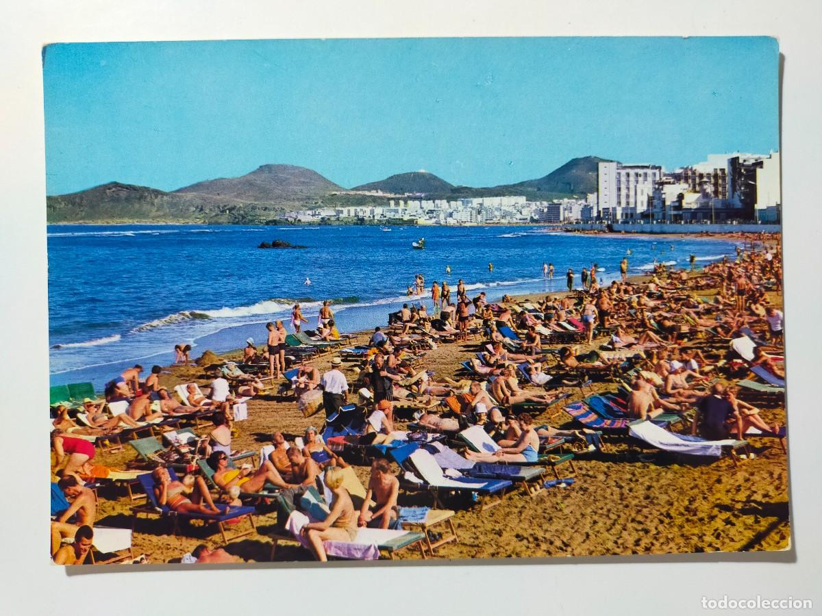 Postales: Tarjeta Postal. ISLAS CANARIAS: Playa de Las Canteras - Edic. Sicilia.