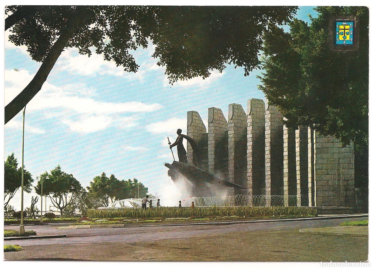 Postales: SANTA CRUZ DE TENERIFE - MONUMENTO AL CAUDILLO | ESCUDO DE ORO | Tenerife - Canarias
