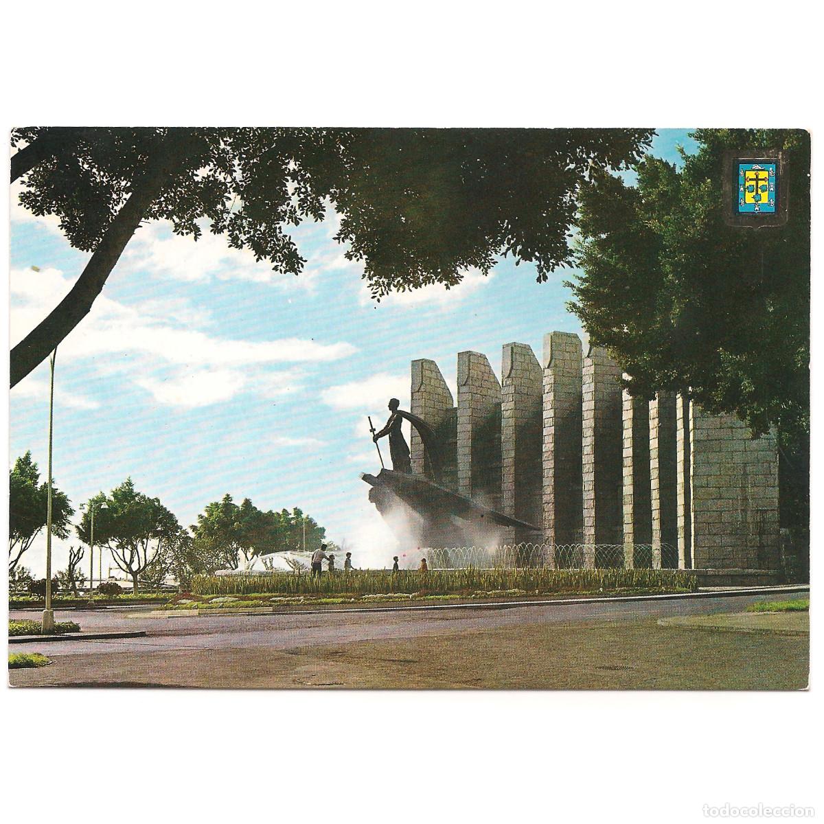 Postales: SANTA CRUZ DE TENERIFE - MONUMENTO AL CAUDILLO | ESCUDO DE ORO | Tenerife - Canarias