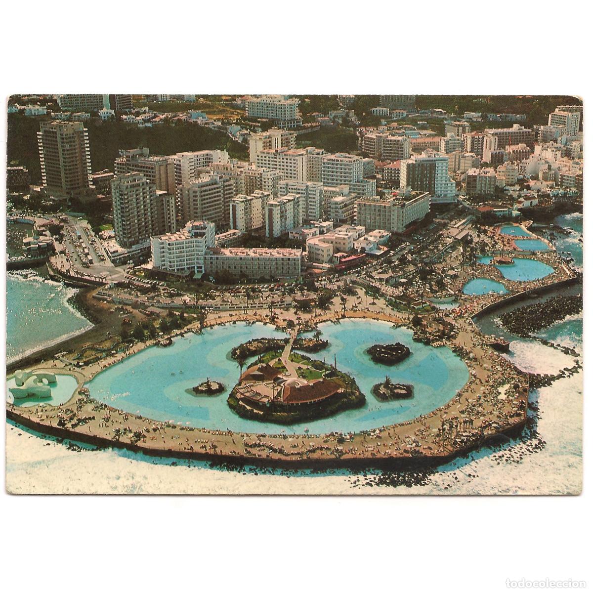 Postales: PUERTO DE LA CRUZ - VISTA A&Eacute;REA LAGO MARTI&Aacute;NEZ Y HOTELES | GASTEIZ | Tenerife - Canarias