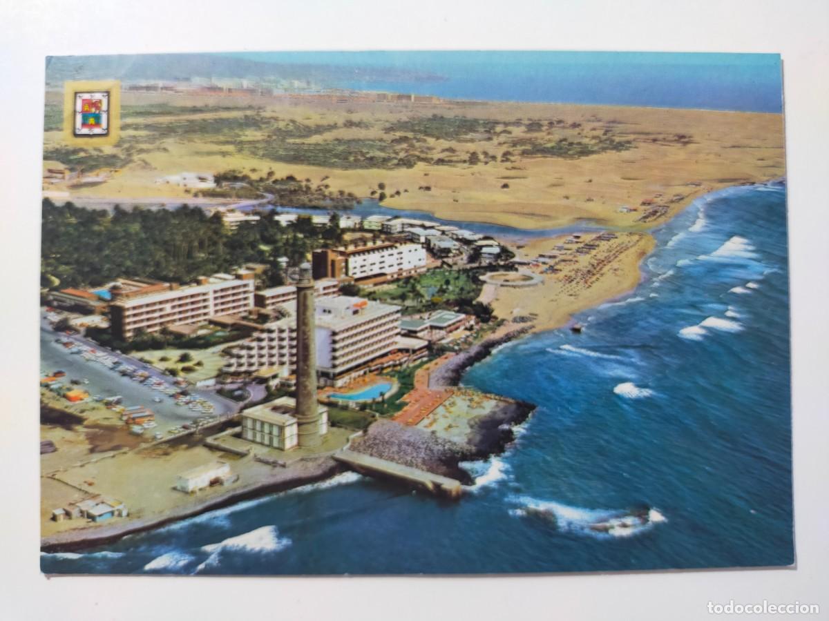 Postales: Tarjeta Postal. MASPALOMAS (GRAN CANARIA): Monte Bentaiga - Edic FISA, Escudo de Oro - Escrita.